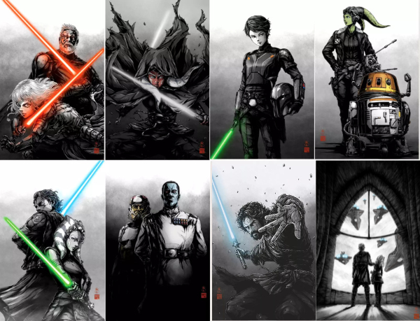 STAR WARS: AHSOKA #1-8 TAKASHI OKAZAKI LIMITED EDITION EXCLUSIVE VIRGIN VARIANT SET 04/2025