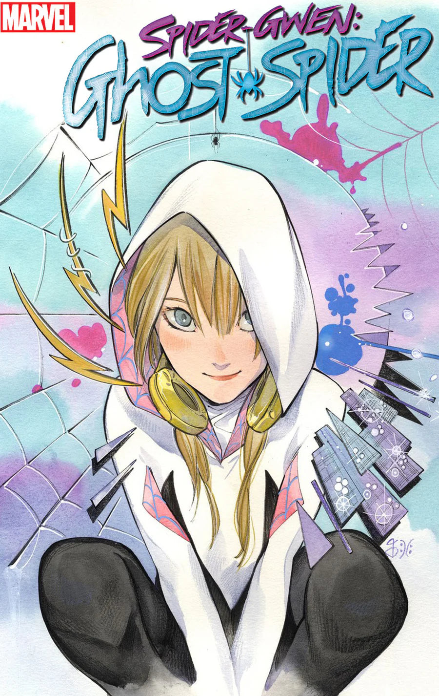 SPIDER GWEN: GHOST SPIDER #1 - PEACH MOMOKO EXCLUSIVE VARIANT - PRESAL –  HawkinsCollectibles