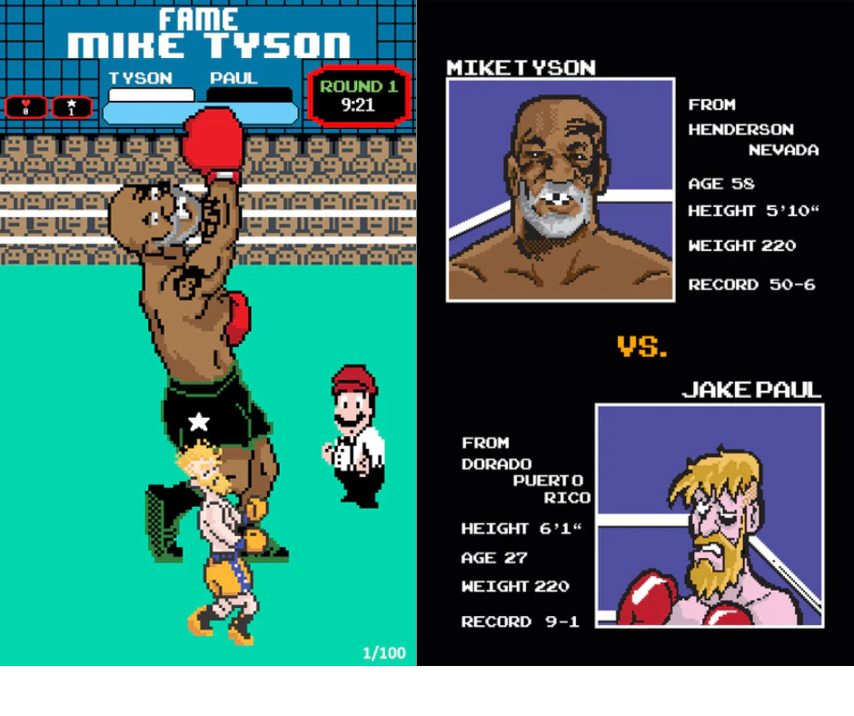 FAME MIKE TYSON VS JAKE PAUL MATTHEW WAITE PUNCH OUT HOMAGE 2 BOOK SET - LTD TO 100