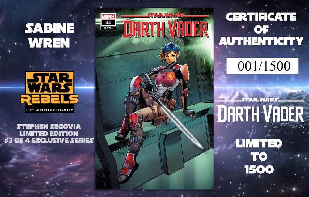 STAR WARS DARTH VADER #44 STEPHEN SEGOVIA REBELS 10TH ANNIVERSARY LIMITED EDITION #3 OF 4 EXCLUSIVE