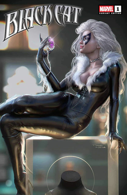 BLACK CAT #1 TIAGO DA SILVA EXCLUSIVE VARIANT COVERS
