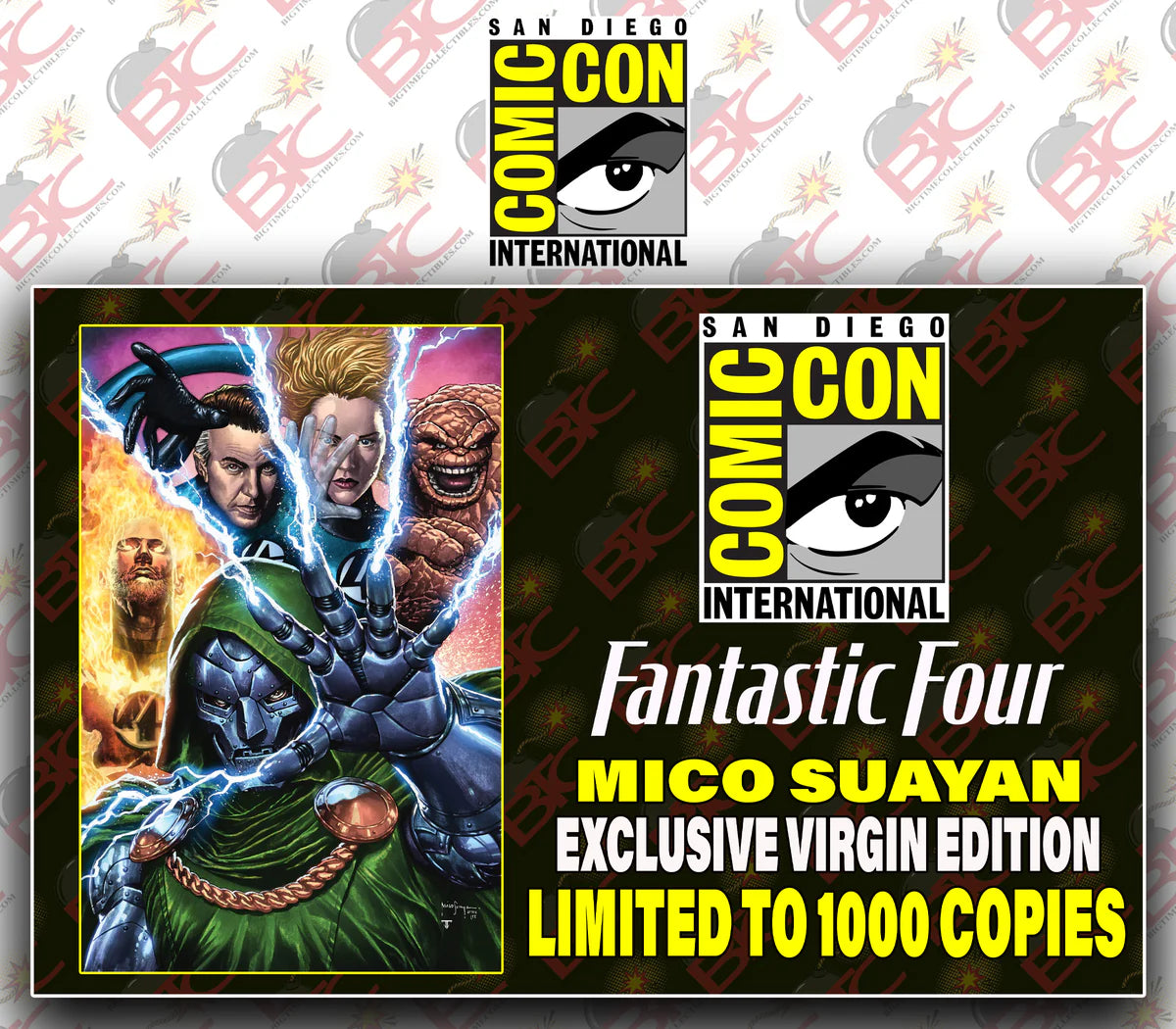 FANTASTIC FOUR #1 MICO SUAYAN SDCC EXCLUSIVE VARIANT COVER
