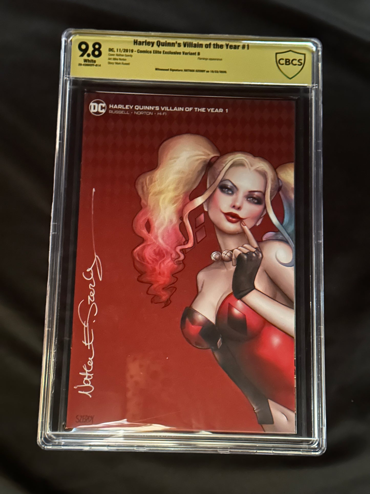 Harley Quinn's Villian of the Year #1 - SIGNED by Nathan Szerdy Cover - CBCS 9.8