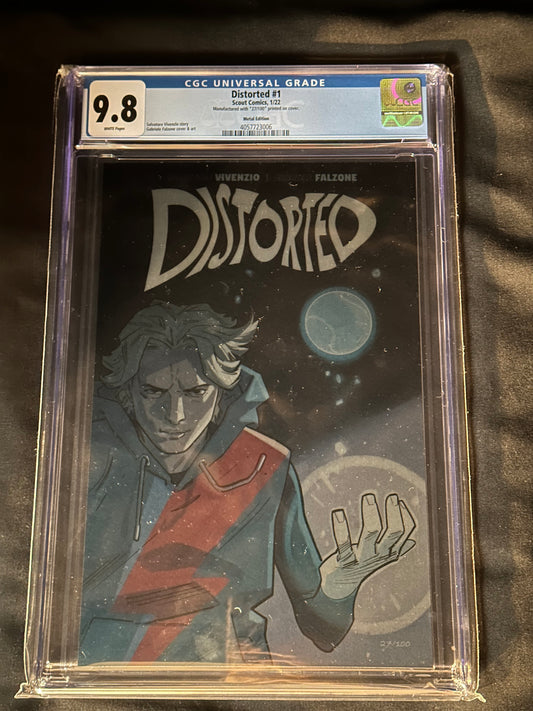 Distorted #1 - Gabriele Falzone Metal Edition- CGC 9.8