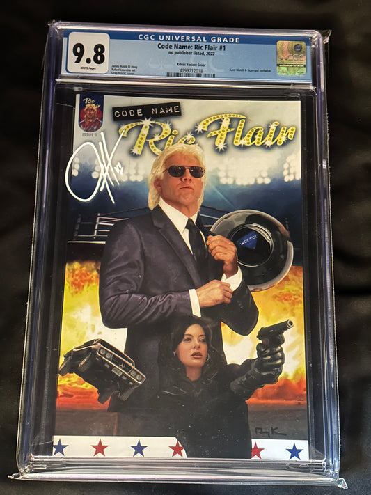 Code Name: Ric Flair #1 - Greg Krivac SIGNED James Haick - CGC 9.8