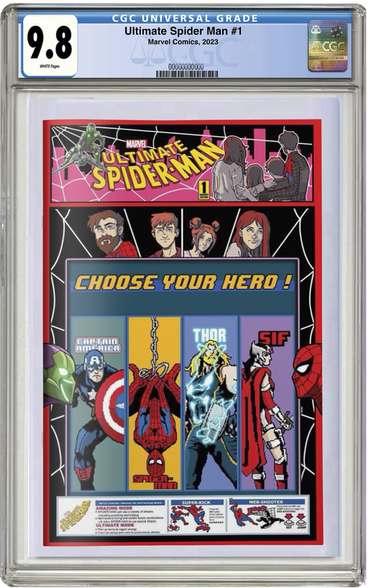 ULTIMATE SPIDER-MAN 1 MATTHEW WAITE EXCLUSIVE 8-BIT CGC 9.8