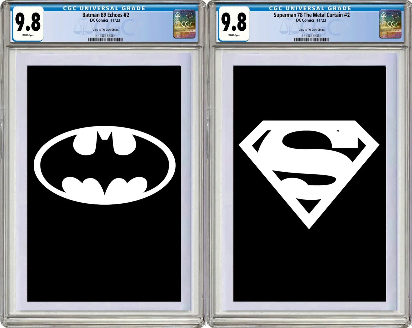 SUPERMAN 78 & BATMAN 89 GLOW IN THE DARK EXCLUSIVE VARIANT SET